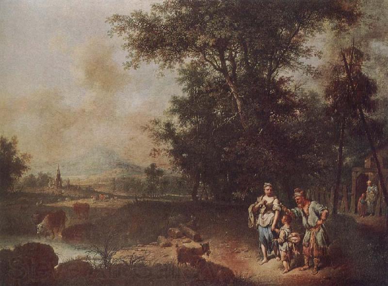 Johann Conrad Seekatz The Repudiation of Hagar Norge oil painting art